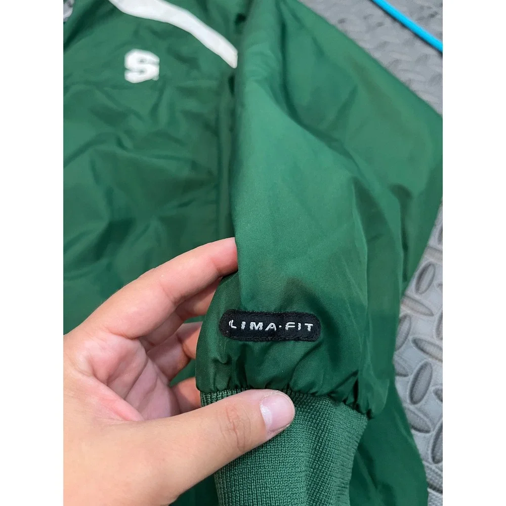 Nike Jacket Mens Large Green Michigan State Spartans Clima-Fit Full Zip Track
